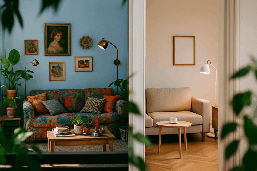 bohemian vs scandinavian design